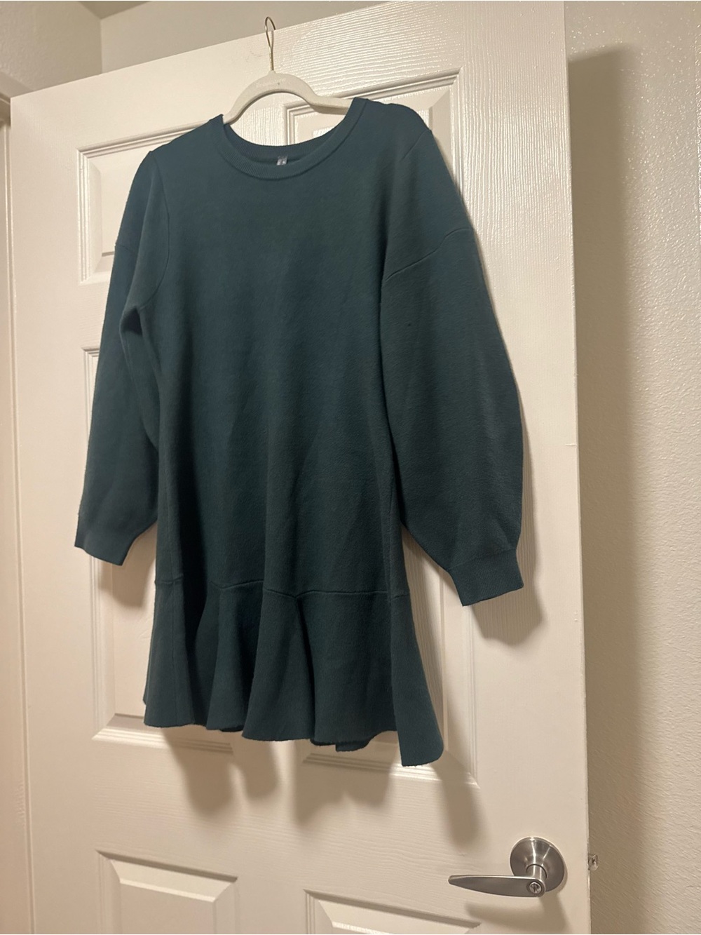 Anthropologie 3/4 Sleeve Ruffled Sweater Knit Dress - Picture 5 of 14